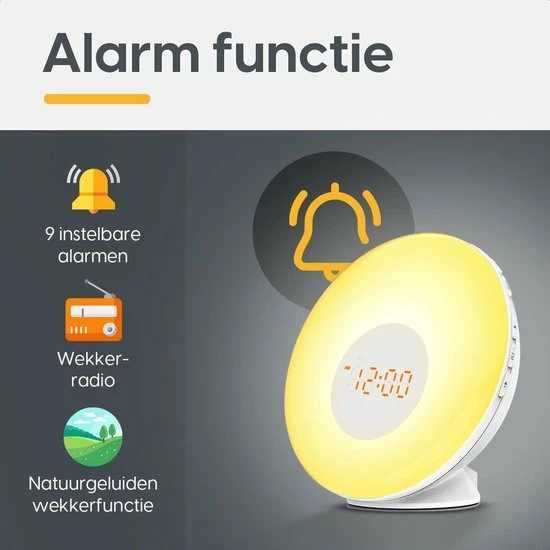ProSova Wake Up Light Met App - White Noise Machine - Wekker - Wekkerradio - Slaaptrainer - Google Home - + Gratis (E)-Slaapboek - Afbeelding 10