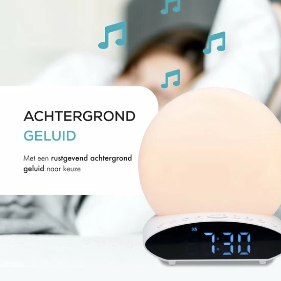 SoGoods - Wake Up Light - Wekkerradio Met Projectie - Lichtwekker - Slaaptrainer - Digitale Wekker - Afbeelding 6
