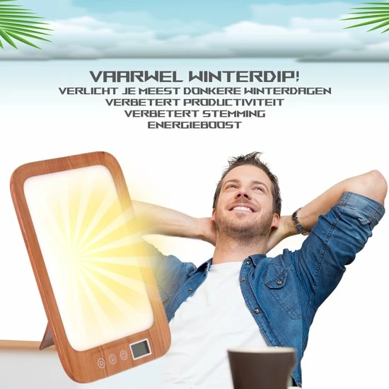 QuchiQ? Daglichtlamp 10.000 Lux - Lichttherapie Lamp - Daylight Lamp - 3 Kleuren - Bureaulamp - Timerfunctie - Sunlight Therapy - Energiezuinig A+ - Afbeelding 4