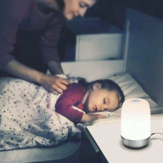 Sleep.ly Wake Up Light - 5 LED Kleuren - Natuurgeluiden - Wit - Nachtlampje - Slaaptrainer - Leeslamp - Tafellamp - Bedlamp Kinderen - Digitale Alarmklok En Wekker - Lichtwekker - Leeslampje - Wekkerradio - Wekker Met Licht - Digitale Alarmklok - Slaapwekker - Afbeelding 8
