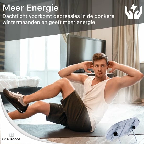 L.O.B. GOODS? Professionele LED Daglichtlamp - Lichttherapie - Energielamp - Ontspanning - Vitamine D - Afbeelding 3