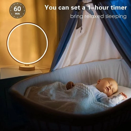 Valed Daglichtlamp - Professioneel - USB Poort - 10.000 LUX - 3 Kleuren - Lichttherapielamp - Bureaulamp - Lichttherapie - Daglichtlampen - Diameter 32 Cm - Afbeelding 7