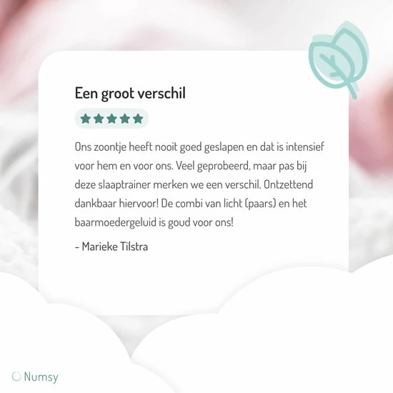 Numsy? Lumi White Noise Machine Baby - Witte Ruis Apparaat Volwassen - Slaaptrainer Kinderen - Geluidsmachine - Baarmoeder En Hart - Afbeelding 10