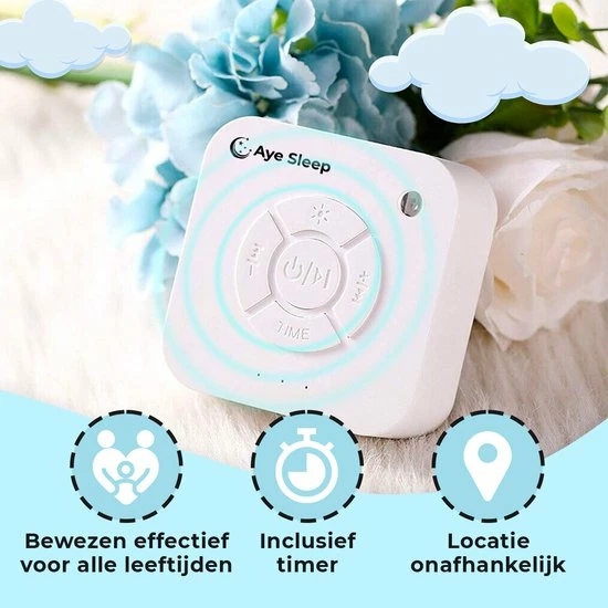 AyeSleep? Original White Noise Machine - 9 Geluiden - Slaaptrainer - Slaaphulp - Afbeelding 5