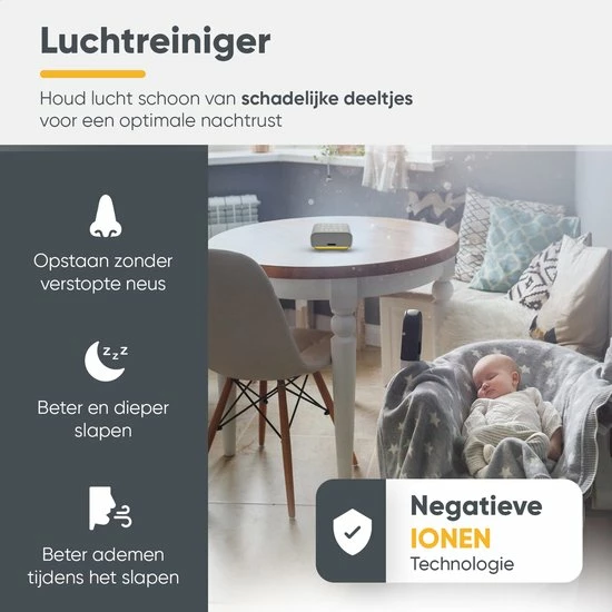 ProSova White Noise Machine - Deluxe Versie - Slaaphulp - Ruismachine - Slaaptrainer - Muziekdoosje - Witte Ruis Baby En Volwassenen - 24 Geluiden - Luchtreiniger - + Gratis (E)-Slaapboek - Afbeelding 6