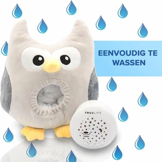 TrueLife Slaaptrainer En White Noise Machine En Sterrenprojector ? Knuffel Uil ? Slaapgeluiden ? Witte Ruis ? Baby - Peuter - Afbeelding 6