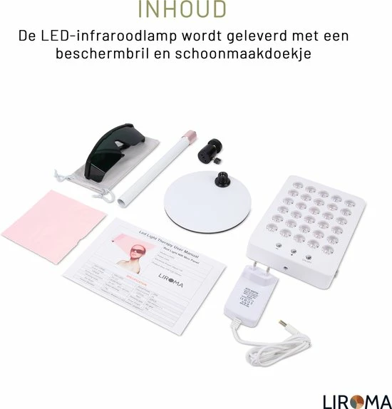 LIROMA? - LED Infraroodlamp - Hoogte Verstelbaar - 2 Golflengten - Rood Licht Therapie - Collageen Lamp ? Bevordert Bloedcirculatie ? Fibromyalgie - Warmtelamp - Lichttherapie - Black Friday 2022 Deals - Afbeelding 9