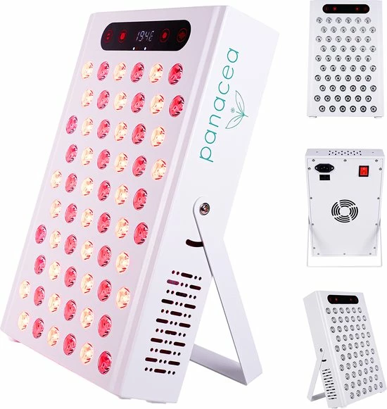 Panacea Infrarood Lamp LED Rood En Infrarood Therapie - Collageen Product - Spieren En Gewrichten - 300w - 60 LED's