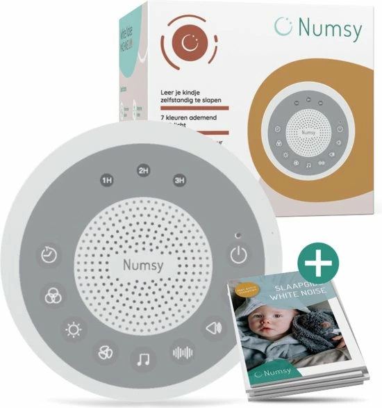 Numsy? Lumi White Noise Machine Baby - Witte Ruis Apparaat Volwassen - Slaaptrainer Kinderen - Geluidsmachine - Baarmoeder En Hart