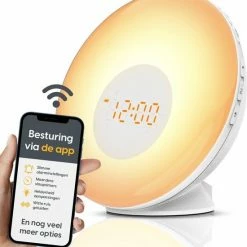 ProSova Wake Up Light Met App - White Noise Machine - Wekker - Wekkerradio - Slaaptrainer - Google Home - + Gratis (E)-Slaapboek