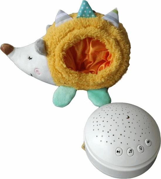Kookedo Baby Slaapknuffel Egel - Sterrenprojector Slaaphulp - White Noise Slaap Machine Knuffel - Rust Nacht Whitenoise Sterren Projector - Witte Ruis Licht Geluiden Zacht Nachtrus - Nacht Rust Slaap Hulp - Sinterklaas Cadeau Sinter Klaas Lijstje Cadeautjes - Afbeelding 4