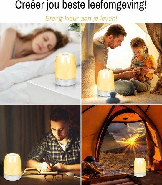 Sleep.ly Wake Up Light - 5 LED Kleuren - Natuurgeluiden - Wit - Nachtlampje - Slaaptrainer - Leeslamp - Tafellamp - Bedlamp Kinderen - Digitale Alarmklok En Wekker - Lichtwekker - Leeslampje - Wekkerradio - Wekker Met Licht - Digitale Alarmklok - Slaapwekker - Afbeelding 7