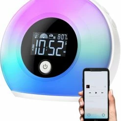 ProSova Wake Up Light Met Speaker - Slaaptrainer - Nachtlampje - Draadloos - + Gratis (E)-Slaapboek