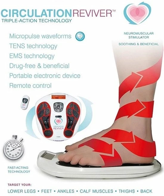BioEnergiser Circulation Maxx Reviver Bloedcirculatie Apparaat - Leg Revitaliser - Spierstimulatie - Afbeelding 14