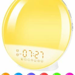 BrightLife Wake Up Light Wekker - Licht Wekker - Wekkerradio - 7 Kleuren