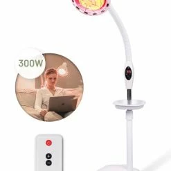 LIROMA® 300W Infraroodlamp - Hoogte Verstelbaar - Remote - Timer - Lichttherapie - Infraroodtherapie - Fibromyalgie - Pijnverlichting - Collageen Lamp - Rood Licht Therapie - Philips - Black Friday 2022 Deals