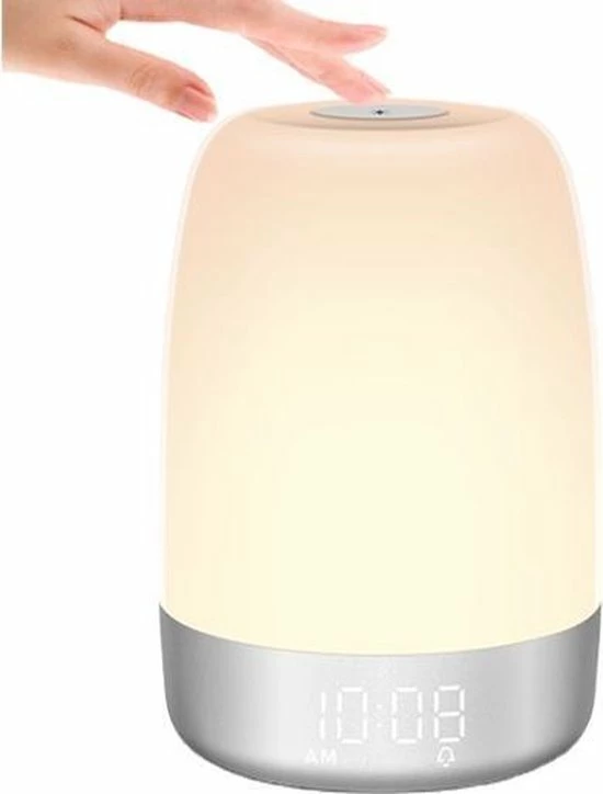 Sleep.ly Wake Up Light - 5 LED Kleuren - Natuurgeluiden - Wit - Nachtlampje - Slaaptrainer - Leeslamp - Tafellamp - Bedlamp Kinderen - Digitale Alarmklok En Wekker - Lichtwekker - Leeslampje - Wekkerradio - Wekker Met Licht - Digitale Alarmklok - Slaapwekker - Afbeelding 3