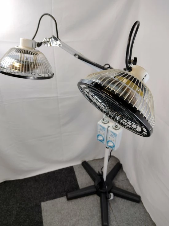 Hwaleng CQJ-24_ TDP Staande Lamp, Dubbele Kop. Elektro-magnetische Warmte Straling Lamp. Voor 1 Of 2 Personen - Afbeelding 3