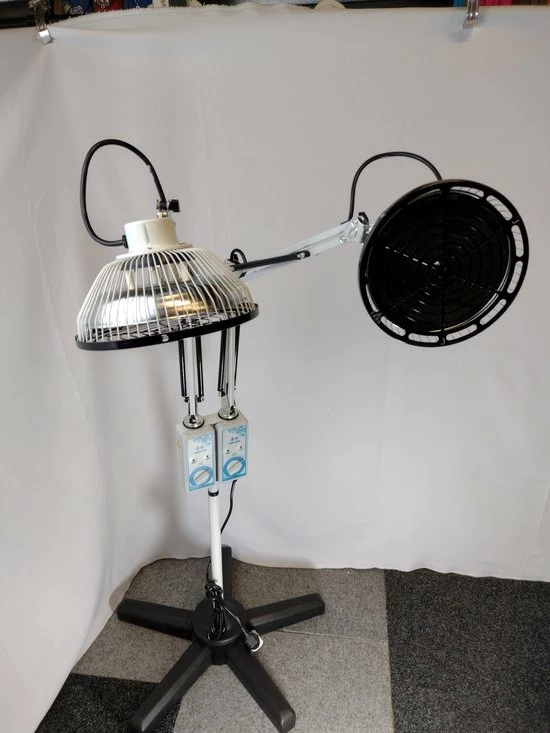 Hwaleng CQJ-24_ TDP Staande Lamp, Dubbele Kop. Elektro-magnetische Warmte Straling Lamp. Voor 1 Of 2 Personen - Afbeelding 5