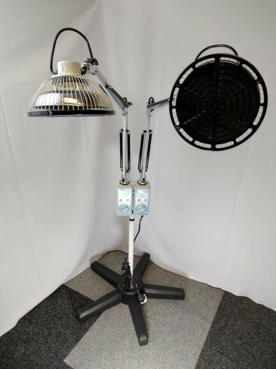 Hwaleng CQJ-24_ TDP Staande Lamp, Dubbele Kop. Elektro-magnetische Warmte Straling Lamp. Voor 1 Of 2 Personen - Afbeelding 8