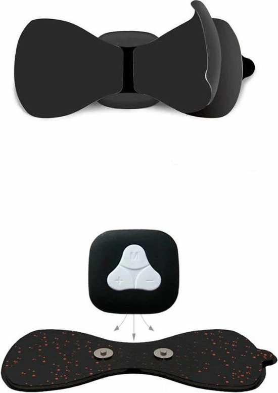 Blooming Baobab EMS Masseur - Elektrodentherapie Apparaat - Massageapparaat - Nek Massage - Rug Massage - Schouder Massage - Spier Massage - Draadloos Met Afstandsbediening - Zes Verschillende Standen - Oplaadbaar - Incl 2 Gelpads - Zwart - Afbeelding 9