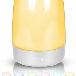 YONO Wake Up Light – Slaapwekker – Nachtlamp – Lichtwekker Met Natuurlijke Geluiden - Digitale Wekker Slaapkamer