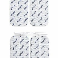 Axion - 4 Grote TENS/EMS Elektroden Pads - Voor Elektrodentherapie - 100x50mm - Zelfklevend