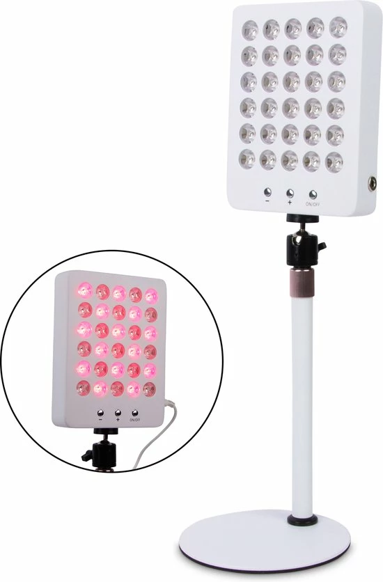 LIROMA? - LED Infraroodlamp - Hoogte Verstelbaar - 2 Golflengten - Rood Licht Therapie - Collageen Lamp ? Bevordert Bloedcirculatie ? Fibromyalgie - Warmtelamp - Lichttherapie - Black Friday 2022 Deals - Afbeelding 8